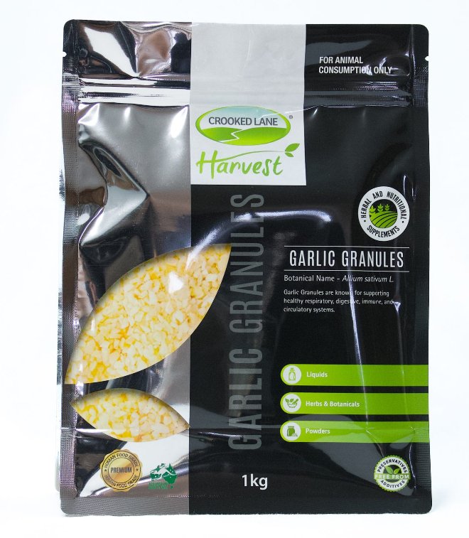 Crooked Lane Harvest Garlic Granules - Woonona Petfood & Produce