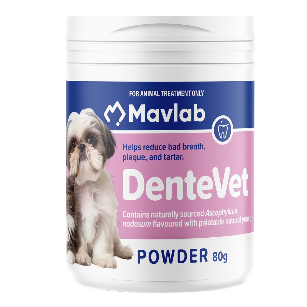 DenteVet Anti Plaque Powder for Dogs and Cats 80g - Woonona Petfood & Produce