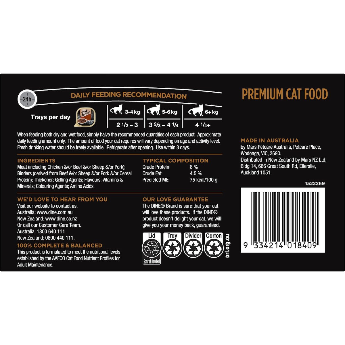 Dine Beef & Liver Gravy 7x85g - Woonona Petfoods