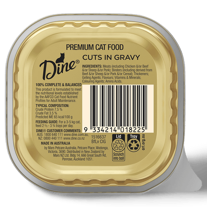 Dine Beef Liver in Gravy 85g - Woonona Petfoods