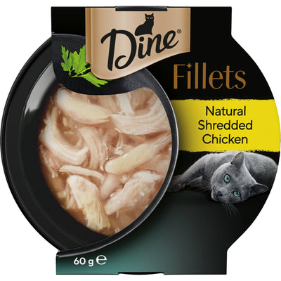 Dine Cat Food Fillet Naturally Shredded Chicken 60g - Woonona Petfood & Produce