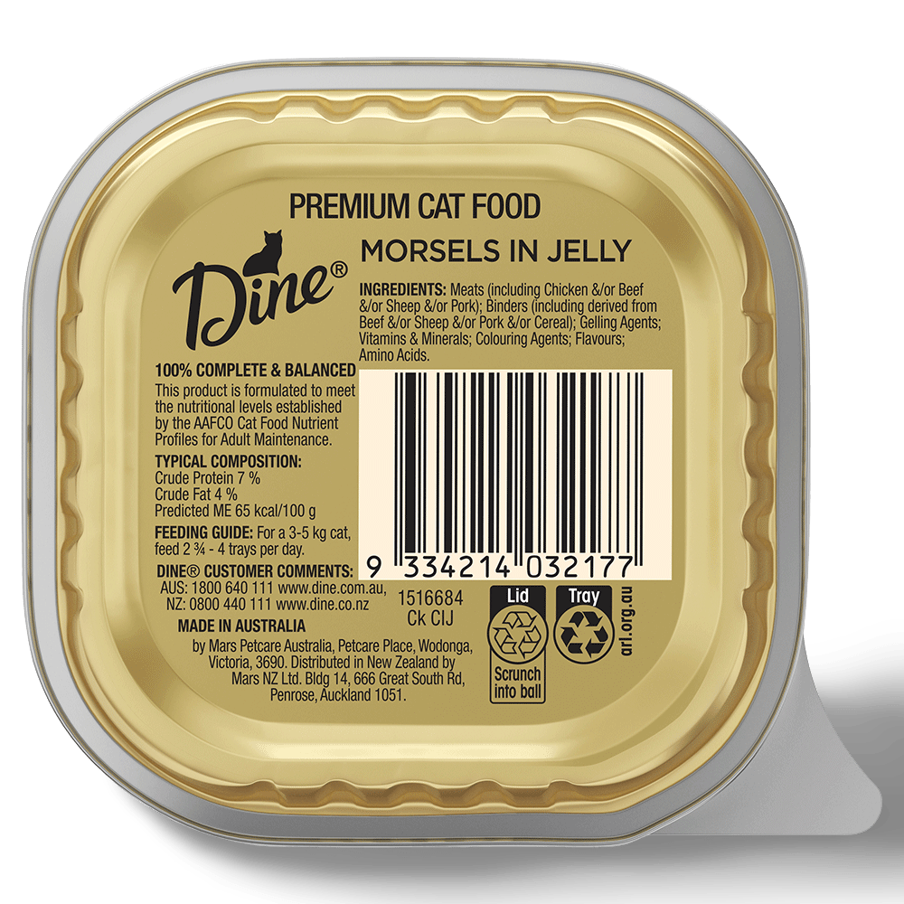 Dine Chicken Morsels Jelly 85g - Woonona Petfoods