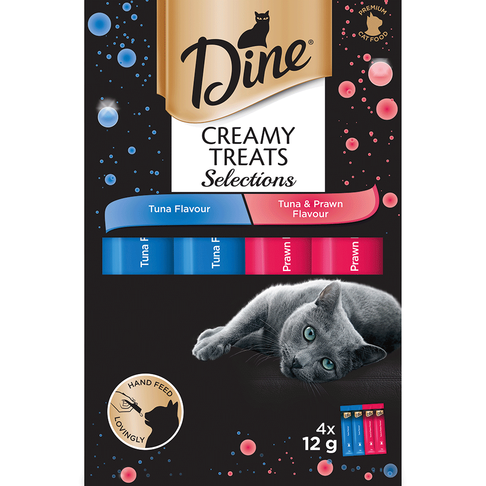 Dine Creamy Treats Tuna Selection 8 x (4 x 12g) - Woonona Petfoods
