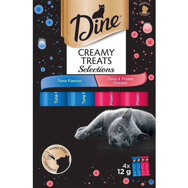 Dine Creamy Treats Tuna Selection 8 x( 4 x 12g) - Woonona Petfood & Produce