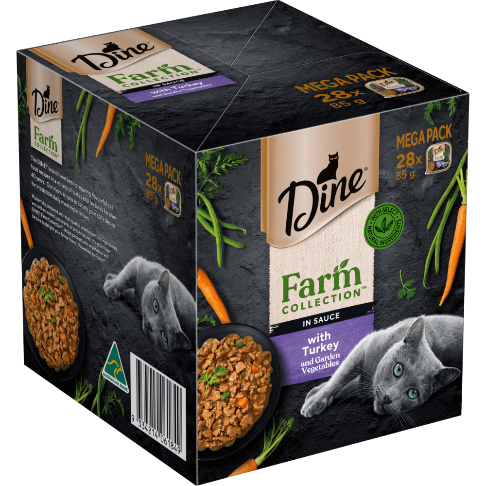 Dine Farm Collection Turkey with Garden Vegetables 28x85g - Woonona Petfood & Produce