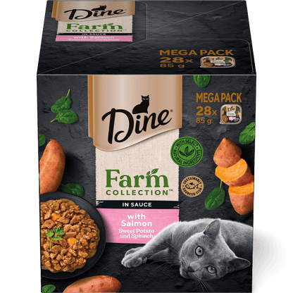 Dine Farm Collection with Salmon Sweet Potato and Spinach 28x85g - Woonona Petfoods