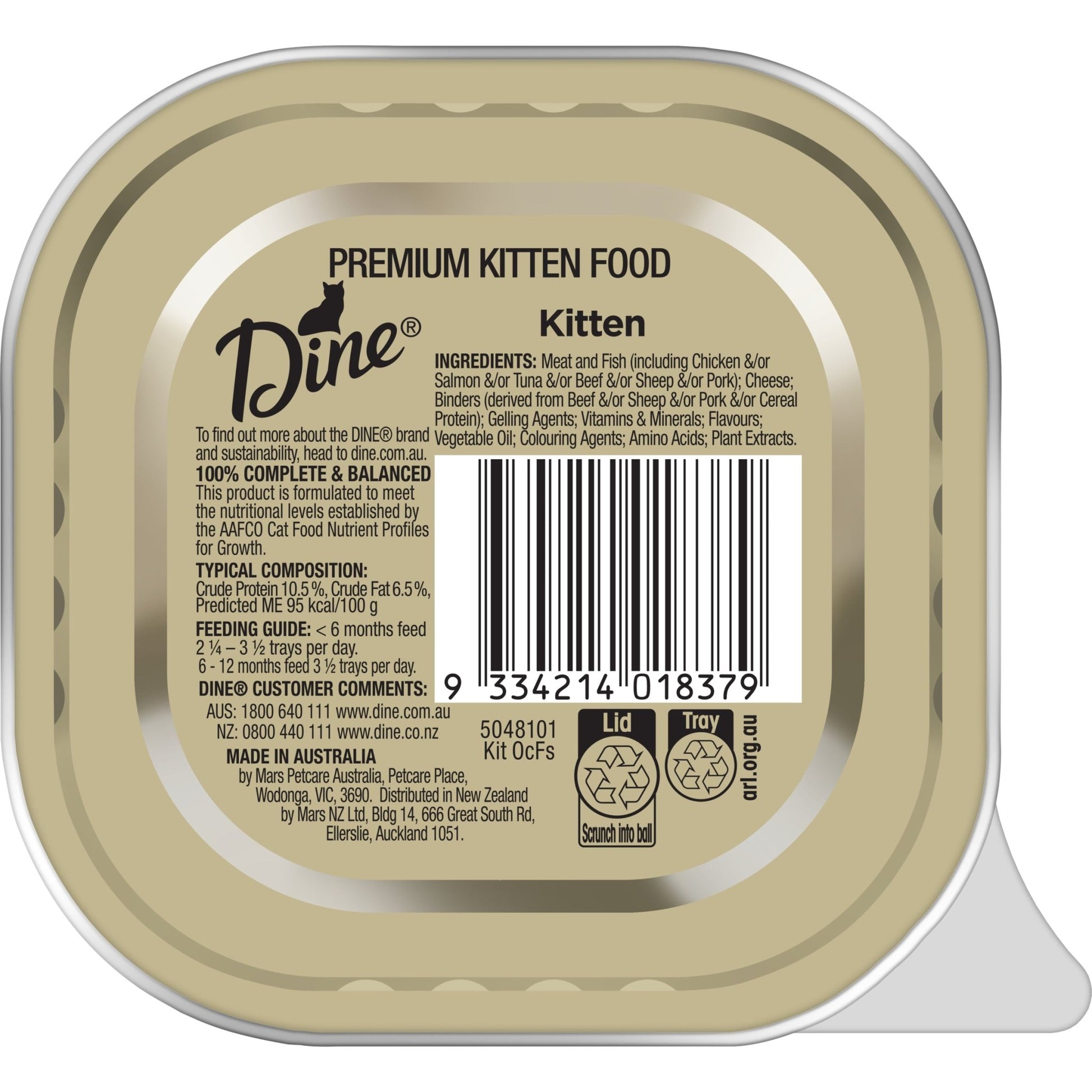 Dine Kitten Ocean Fish 85g - Woonona Petfood & Produce