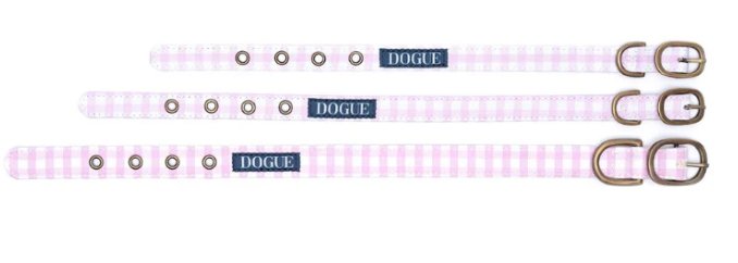 Dogue Collar Gingham Mauve - Woonona Petfood & Produce