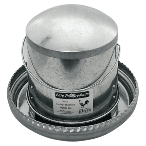 Elite Pet Metal Poultry Feeder with Handle - Woonona Petfoods