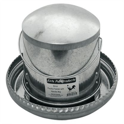 Elite Pet Metal Poultry Feeder with Handle - Woonona Petfoods