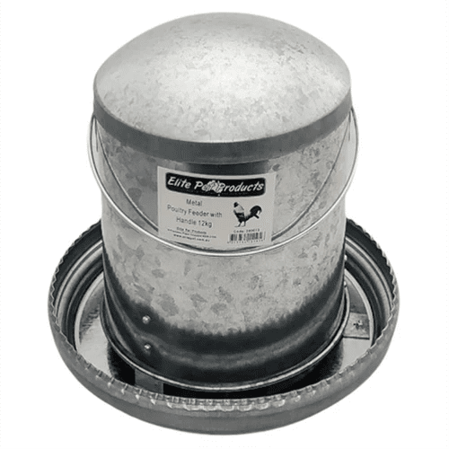 Elite Pet Metal Poultry Feeder with Handle - Woonona Petfoods