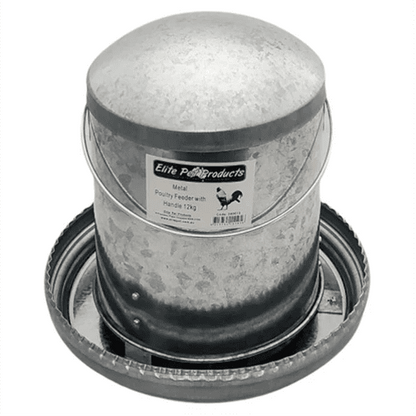 Elite Pet Metal Poultry Feeder with Handle - Woonona Petfoods
