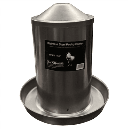 Elite Pet Poultry Drinker Stainless Steel - Woonona Petfoods