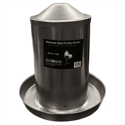 Elite Pet Poultry Drinker Stainless Steel - Woonona Petfoods