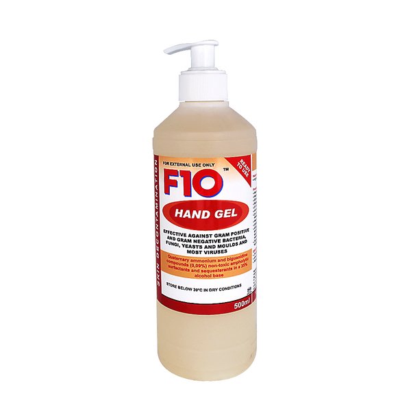 F10 Hand Gel 500ml - Woonona Petfood & Produce