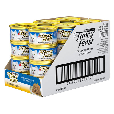 Fancy Feast Classic Pate with Ocean Whitefish and Tuna 24x85g - Woonona Petfood & Produce