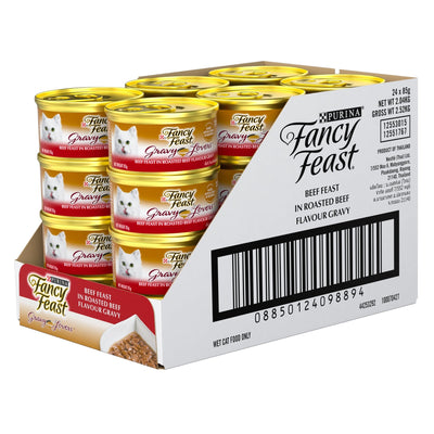 Fancy Feast Gravy Lovers Beef Feast in Roasted Beef Flavour Gravy 24x85g - Woonona Petfood & Produce