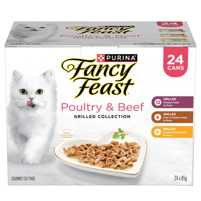 Fancy Feast Grilled Poultry Beef Variety 85gx24 - Woonona Petfoods