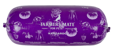 Farmers Mate Fresh Kangaroo Roll 1.5kg - Woonona Petfood & Produce