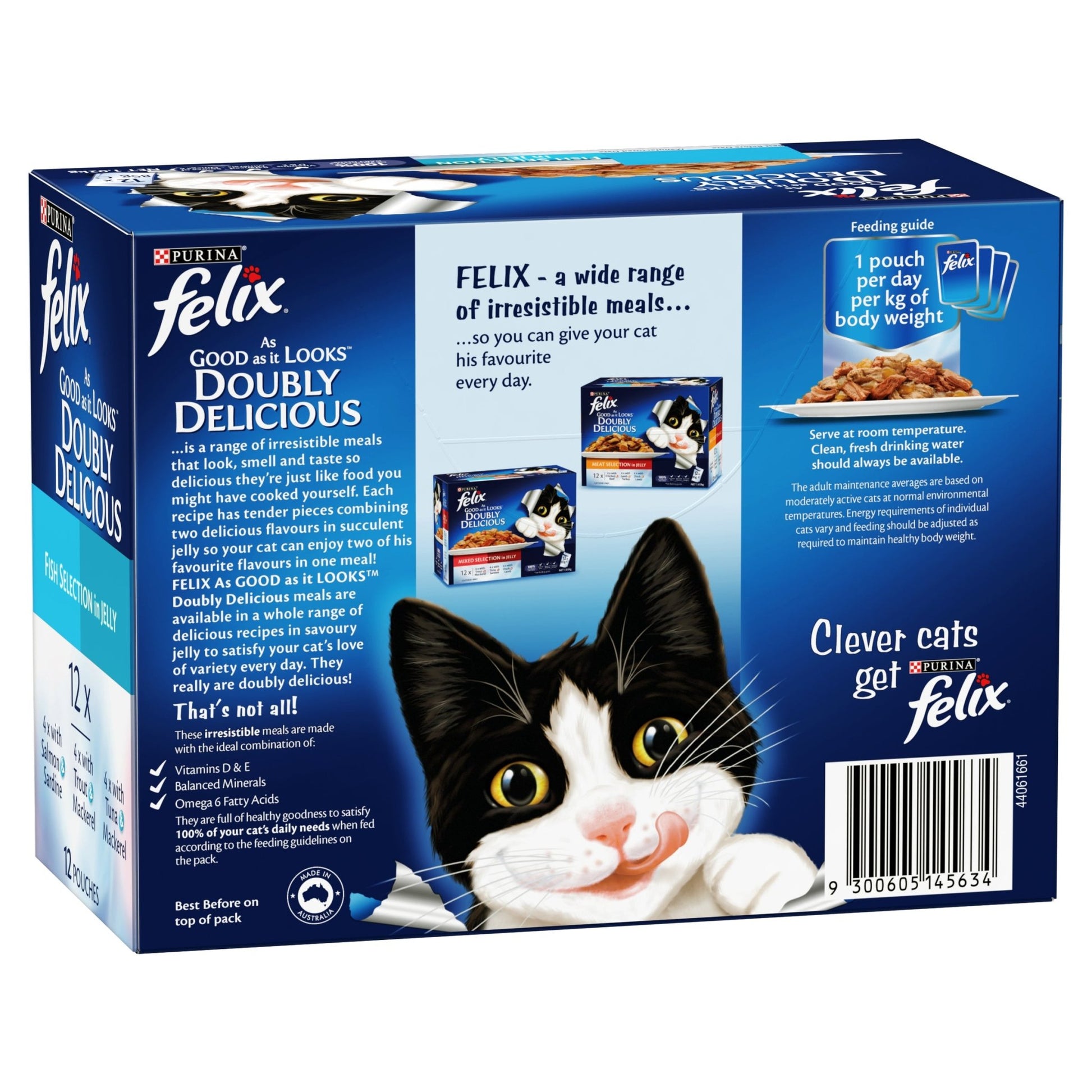 Felix Double Delicious Fish Selection in Jelly 12x85g - Woonona Petfood & Produce