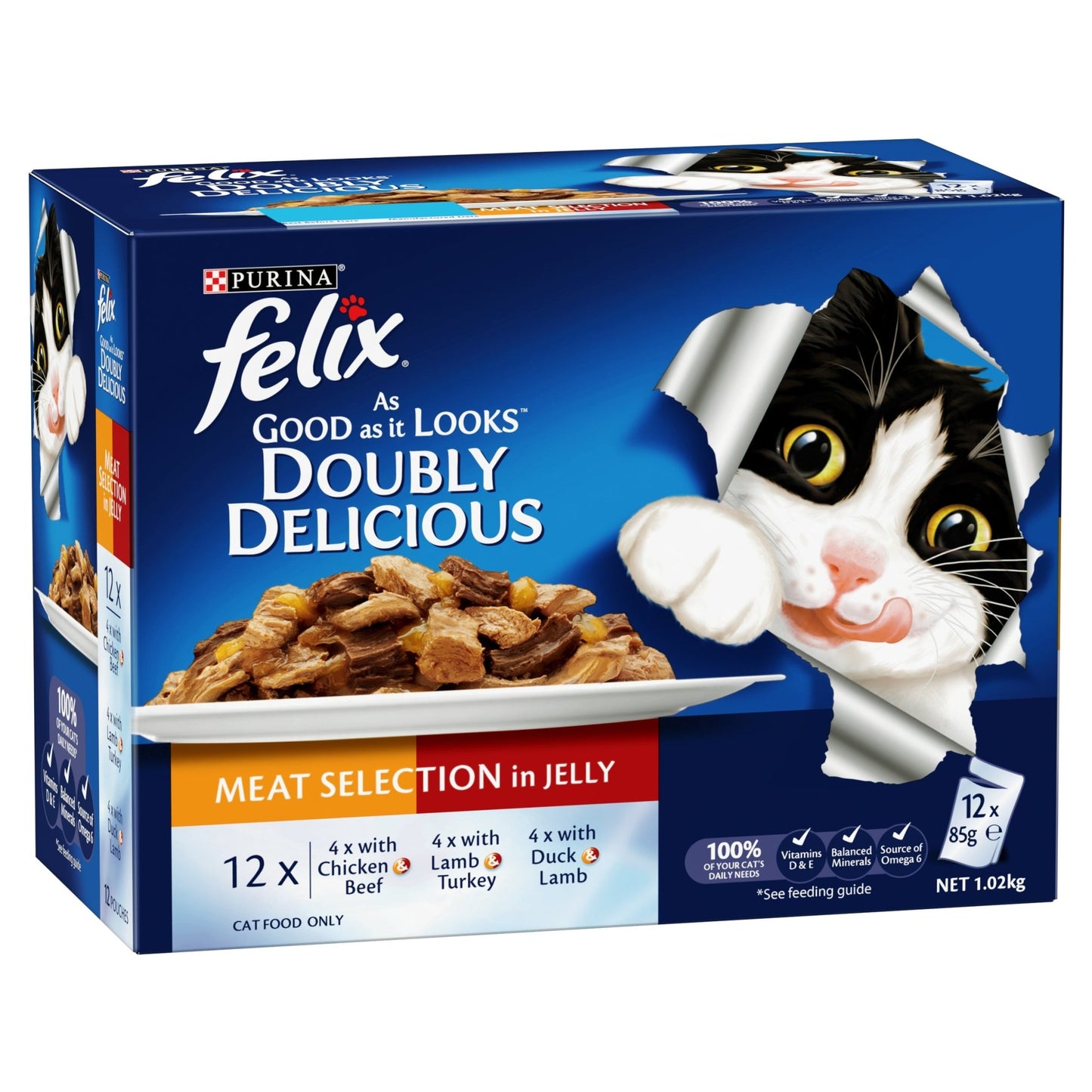 Felix Double Delicious Meat Selection in Jelly 12x85g - Woonona Petfood & Produce