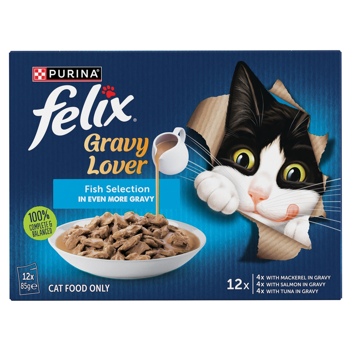Felix Gravy Lovers Fish Selection 12x85g - Woonona Petfoods