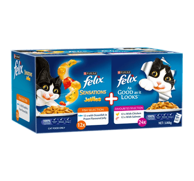 Felix Mixed Agail Favourites Selections 36x85g - Woonona Petfood & Produce