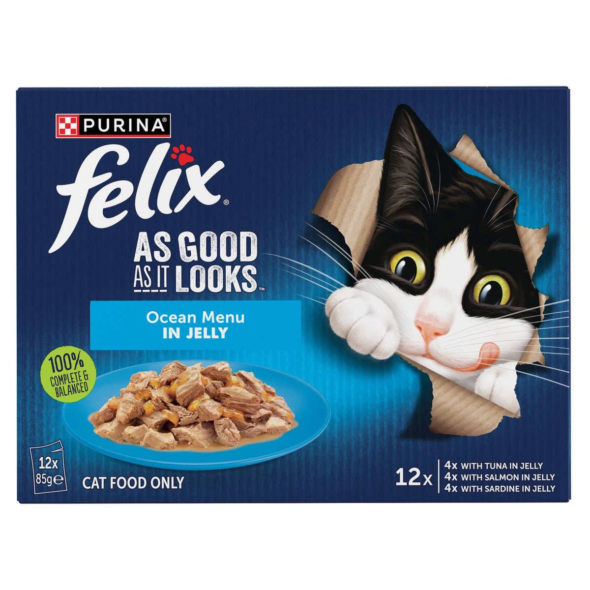Felix Ocean Menus 12x85g - Woonona Petfoods