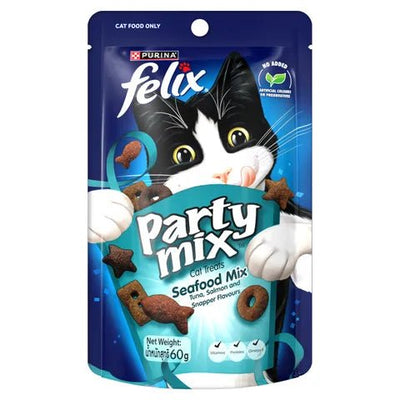 Felix Party Mix Seafood Cat Treats 60g - Woonona Petfood & Produce