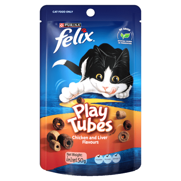 Felix Play Tubes Chicken and Liver Flavours 50g - Woonona Petfood & Produce