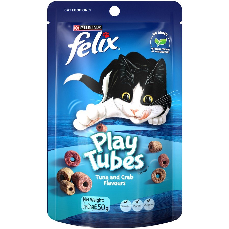 Felix Play Tubes Tuna and Crab Flavours 50g - Woonona Petfood & Produce