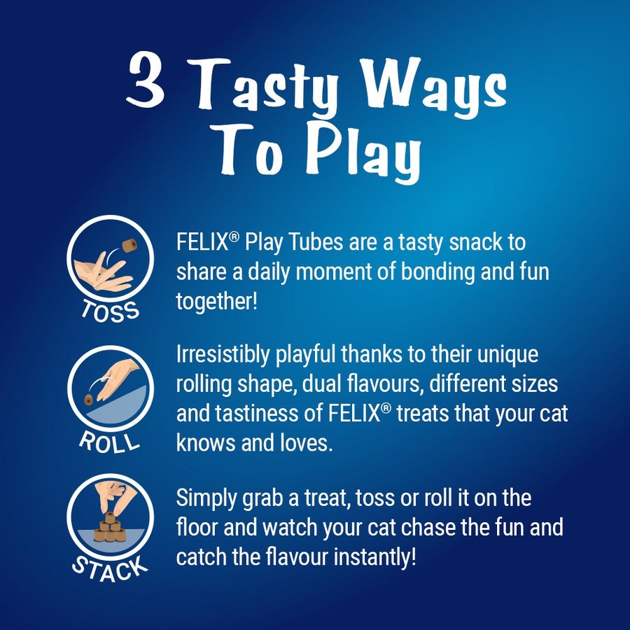 Felix Play Tubes Tuna and Crab Flavours 50g - Woonona Petfood & Produce