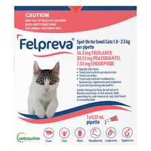 Felpreva Spot on for Small Cats 1kg - 2.5kg 1 Pack - Woonona Petfoods