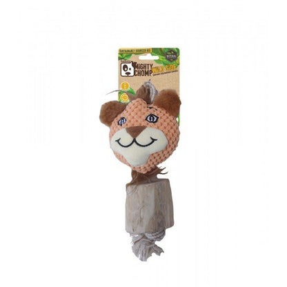 FurKidz Mighty Chomp Safari Coffee Wood Cheetah with Rope 25cm - Woonona Petfoods
