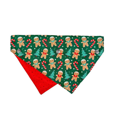 Fuzzyard Bandana - Jolly Gingerbread & Canes
