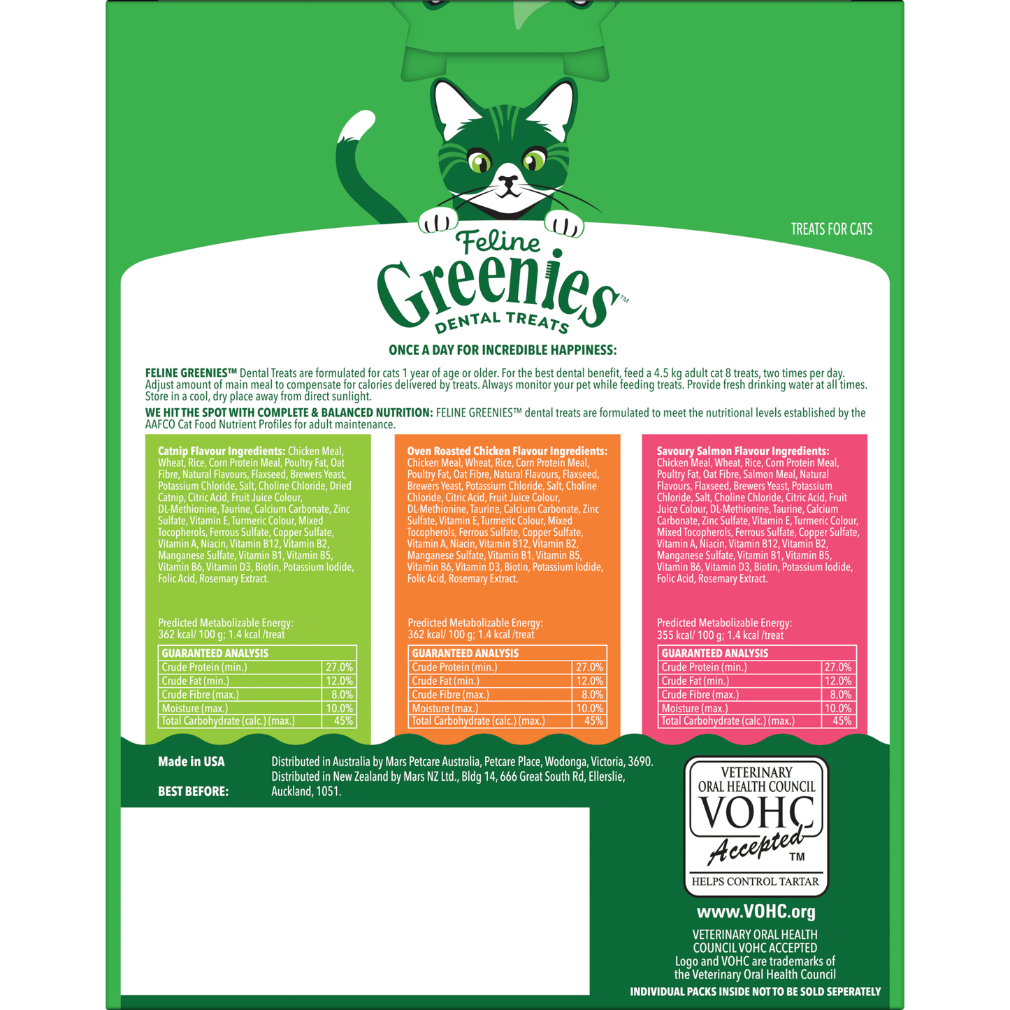 Greenies Feline Variety Pack (3x130g) - Woonona Petfoods