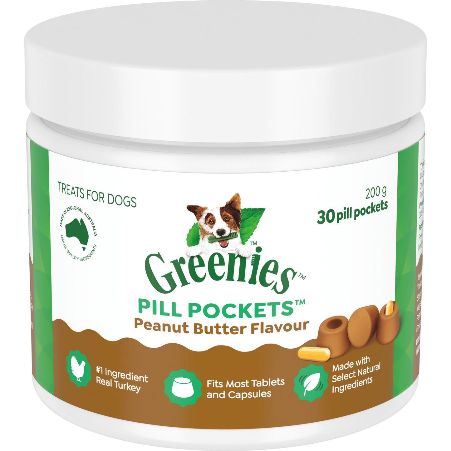Greenies Pill Pockets Treats Peanut Butter Flavour 30 Pack - Woonona Petfoods
