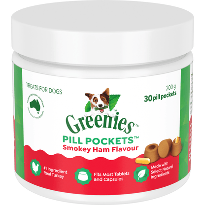 Greenies Pill Pockets Treats Smokey Ham Flavour 30 Pack - Woonona Petfoods