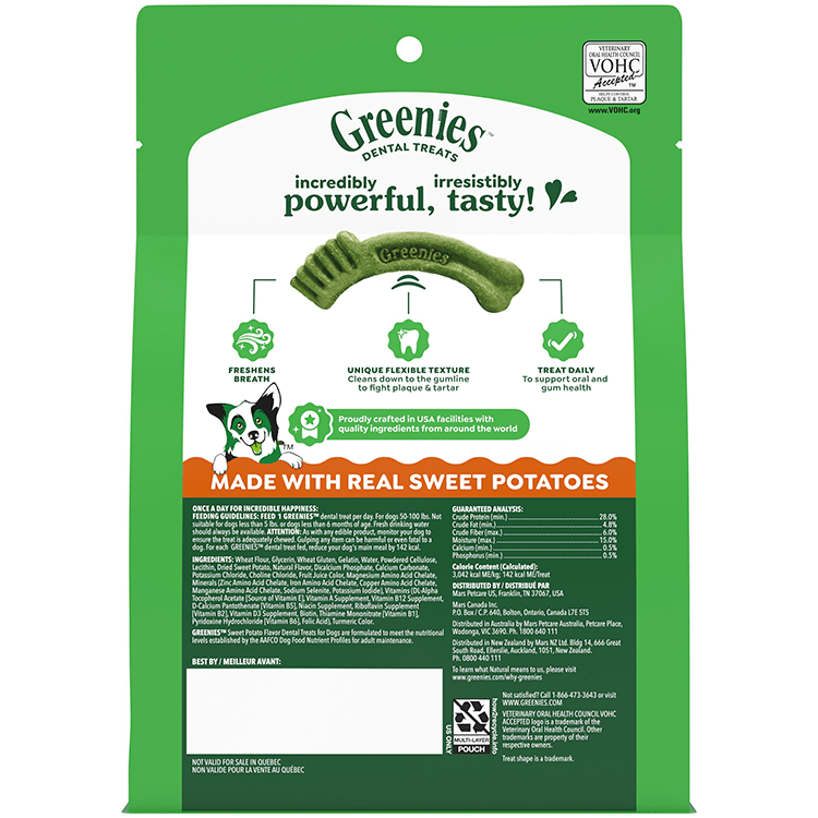 Greenies Sweet Potato Large 340g - Woonona Petfoods
