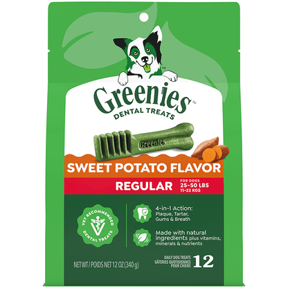 Greenies Sweet Potato Regular 340g - Woonona Petfoods