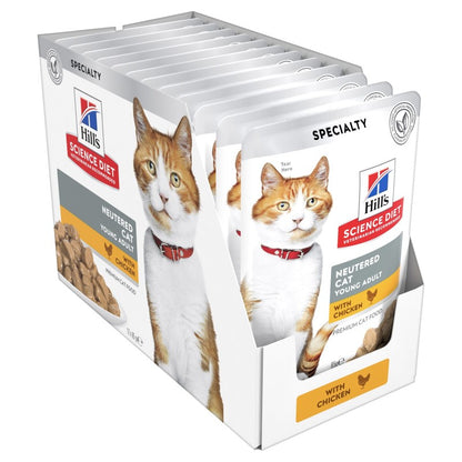 Hill's Science Diet Adult Neutered Chicken Cat Food Pouches