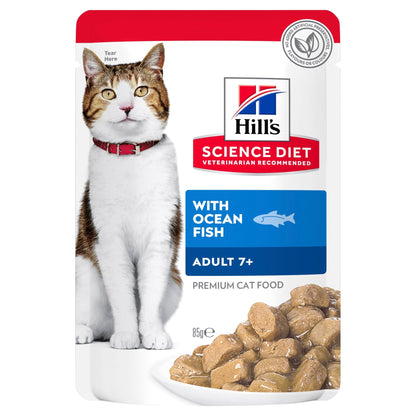 Hill's Science Diet Adult 7+ Active Longevity Ocean Fish Cat Food pouches 85g - Woonona Petfoods