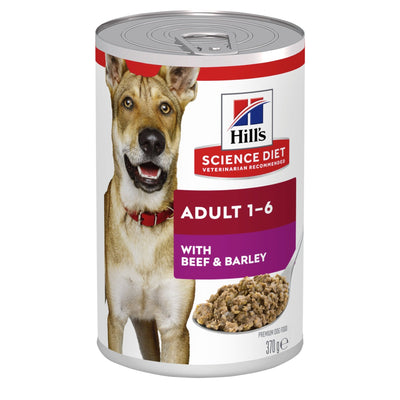 Hill's Science Diet Adult Beef and Barley Entrée Canned Dog Food 370g - Woonona Petfoods