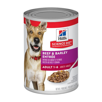 Hill's Science Diet Adult Beef and Barley Entrée Canned Dog Food 370g - Woonona Petfood & Produce