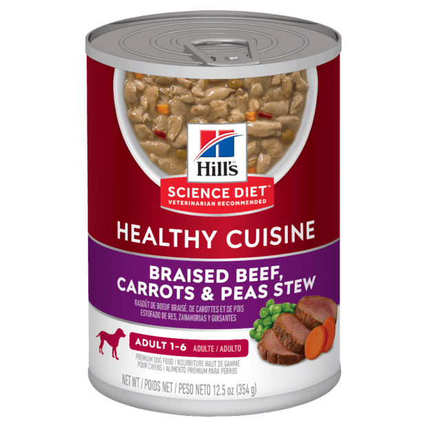 Hill's Science Diet Adult Healthy Cuisine Beef & Carrot Stew Canned Dog Food 12x354g - Woonona Petfood & Produce
