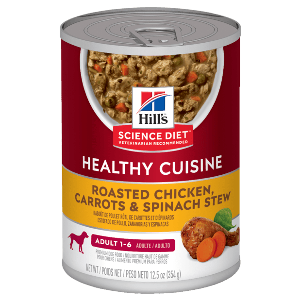 Hill's Science Diet Adult Healthy Cuisine Chicken & Carrot Stew Canned Dog Food 12x354g - Woonona Petfood & Produce