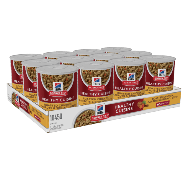 Hill's Science Diet Adult Healthy Cuisine Chicken & Carrot Stew Canned Dog Food 12x354g - Woonona Petfood & Produce