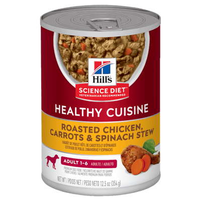 Hill's Science Diet Adult Healthy Cuisine Chicken & Carrot Stew Canned Dog Food 354g - Woonona Petfood & Produce