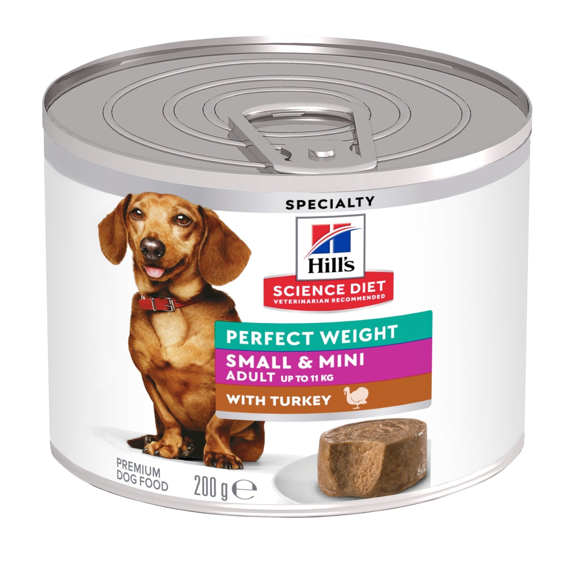 Hill's Science Diet Adult Perfect Weight Small and Mini Turkey Canned Dog Food 12x200g - Woonona Petfood & Produce