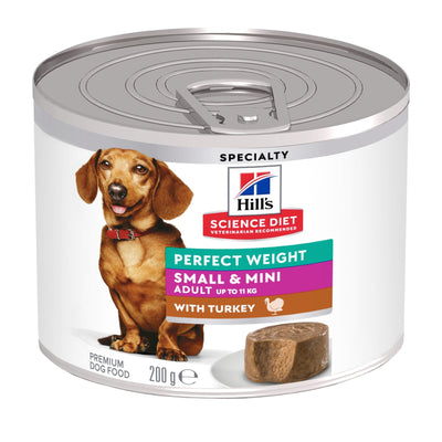 Hill's Science Diet Adult Perfect Weight Small and Mini Turkey Canned Dog Food 200g - Woonona Petfood & Produce